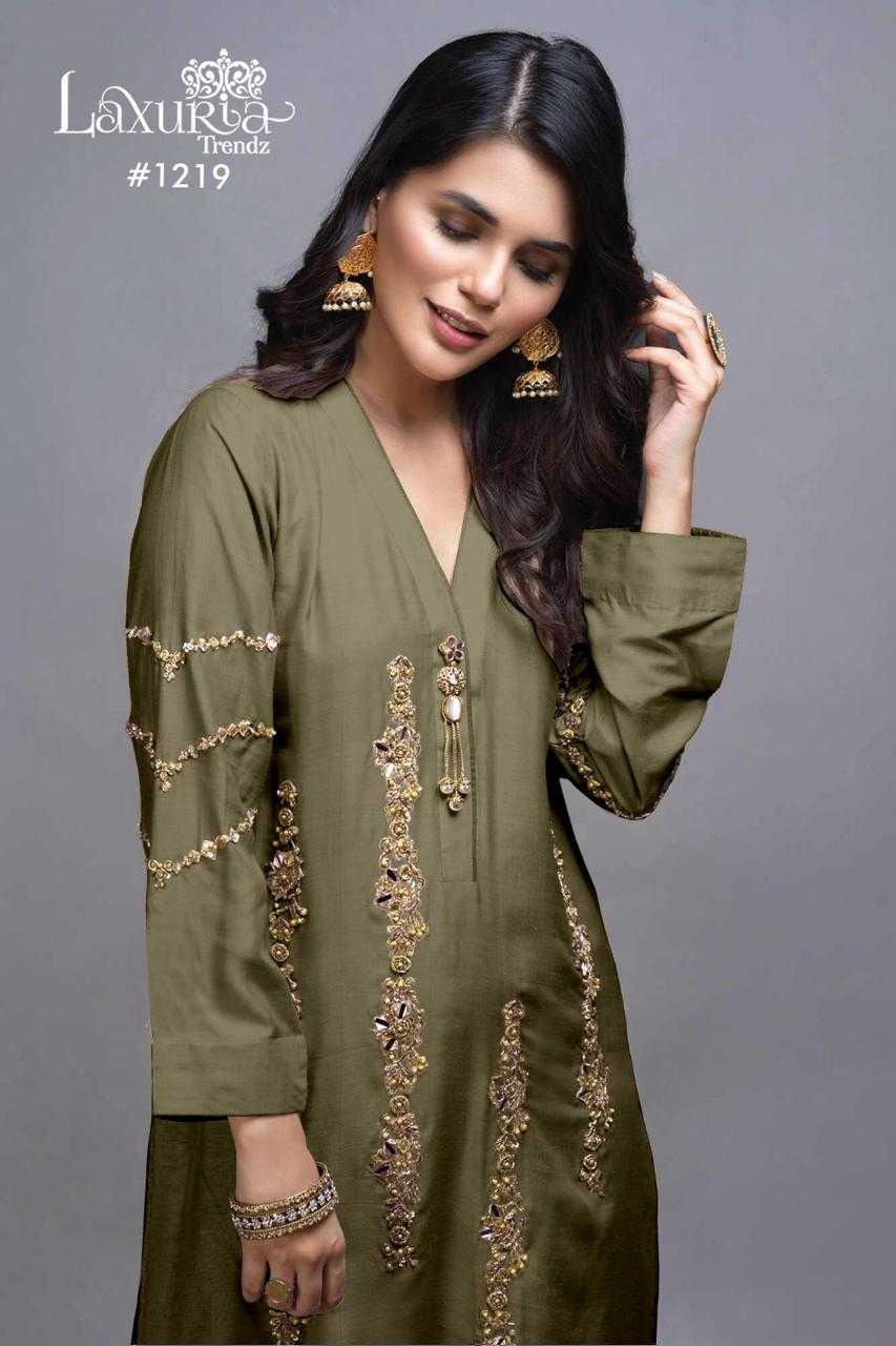 laxuria 1219 new color added readymade stylish kurti pant dupatta pakistani collection