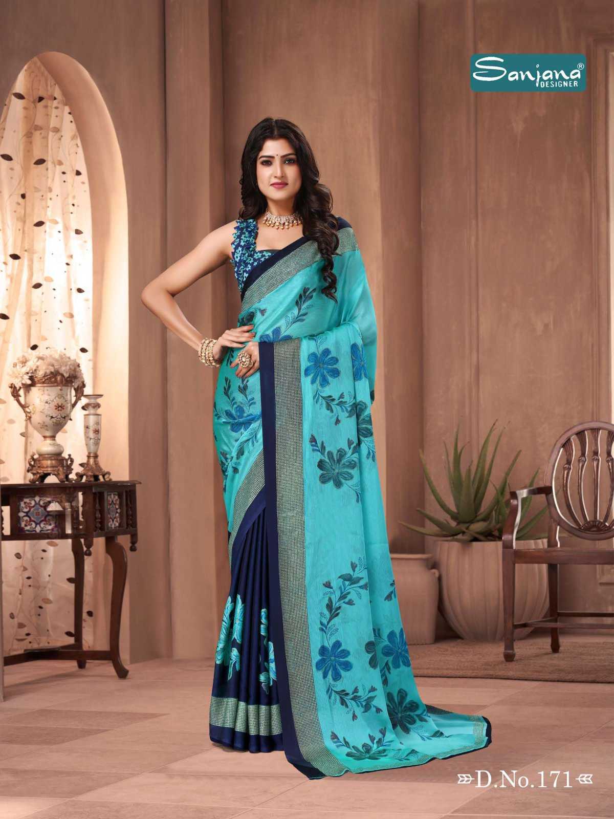 popcorn vol 29 by sanjana designer amazing fancy moss sarees