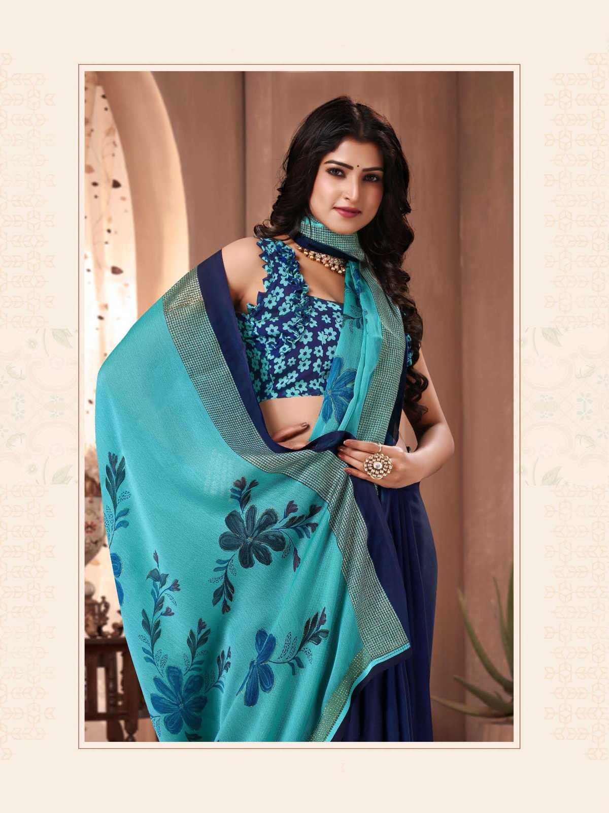 popcorn vol 29 by sanjana designer amazing fancy moss sarees