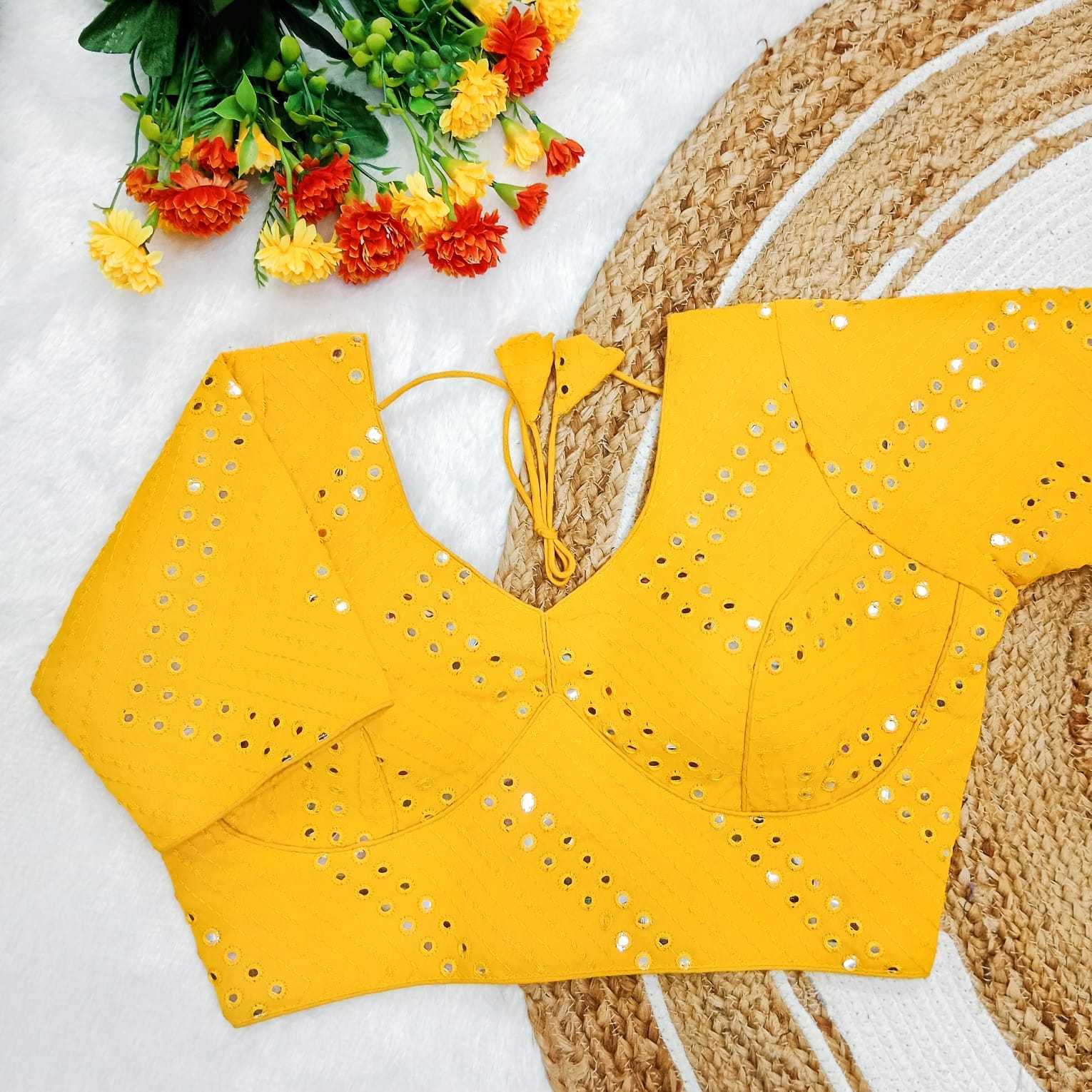 pr georgette mirror work part 2 readymade fancy blouse catalog