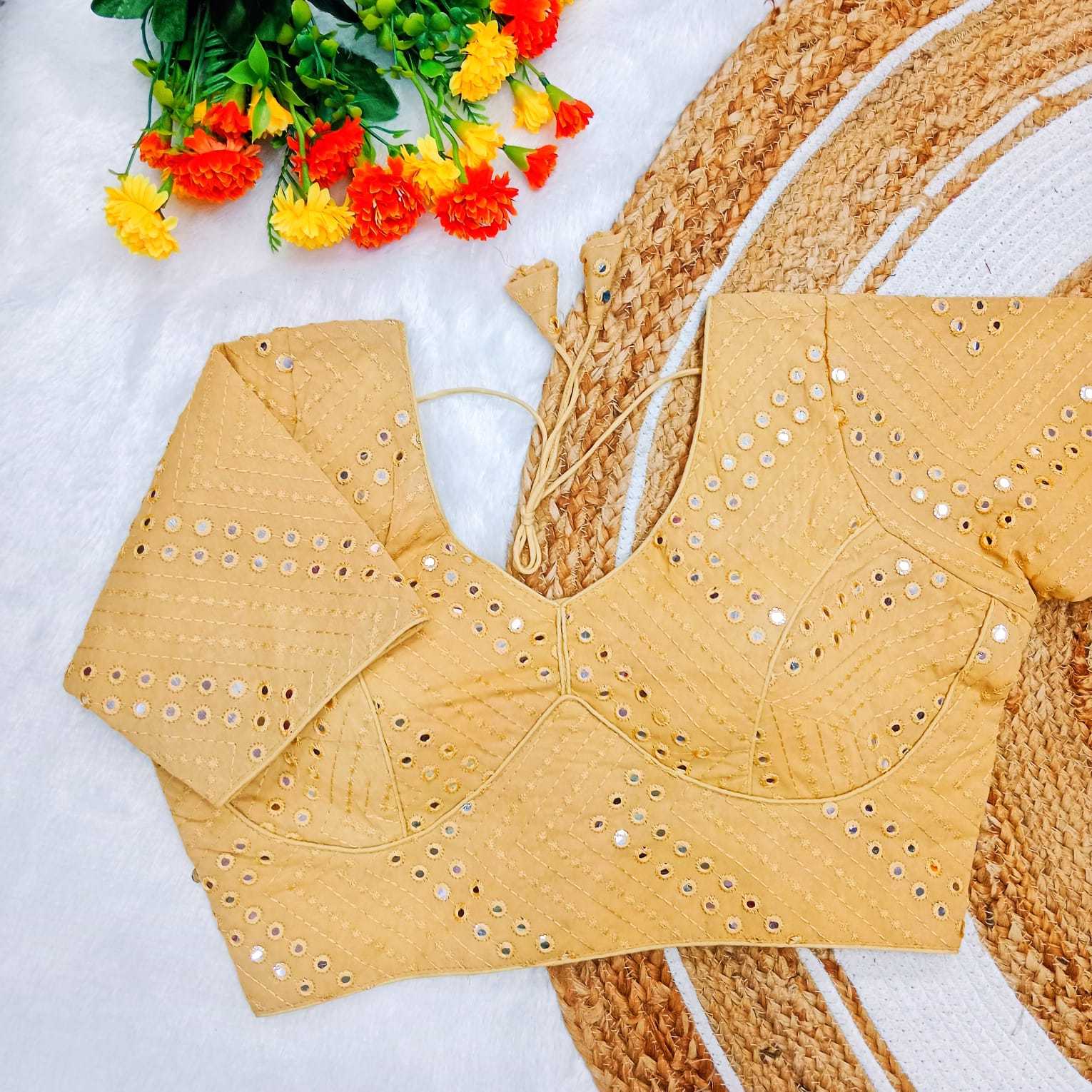 pr georgette mirror work part 2 readymade fancy blouse catalog