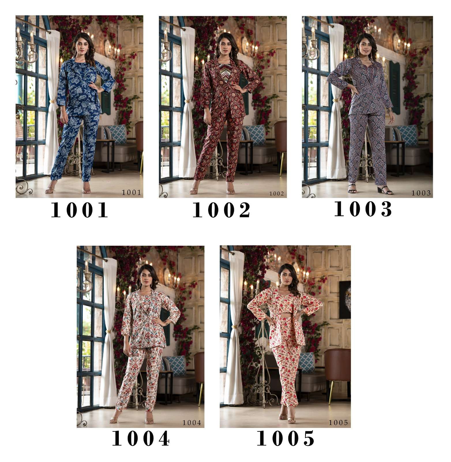 pr richie fancy cord set soft silk digital print readymade crop top with jacket and pant 