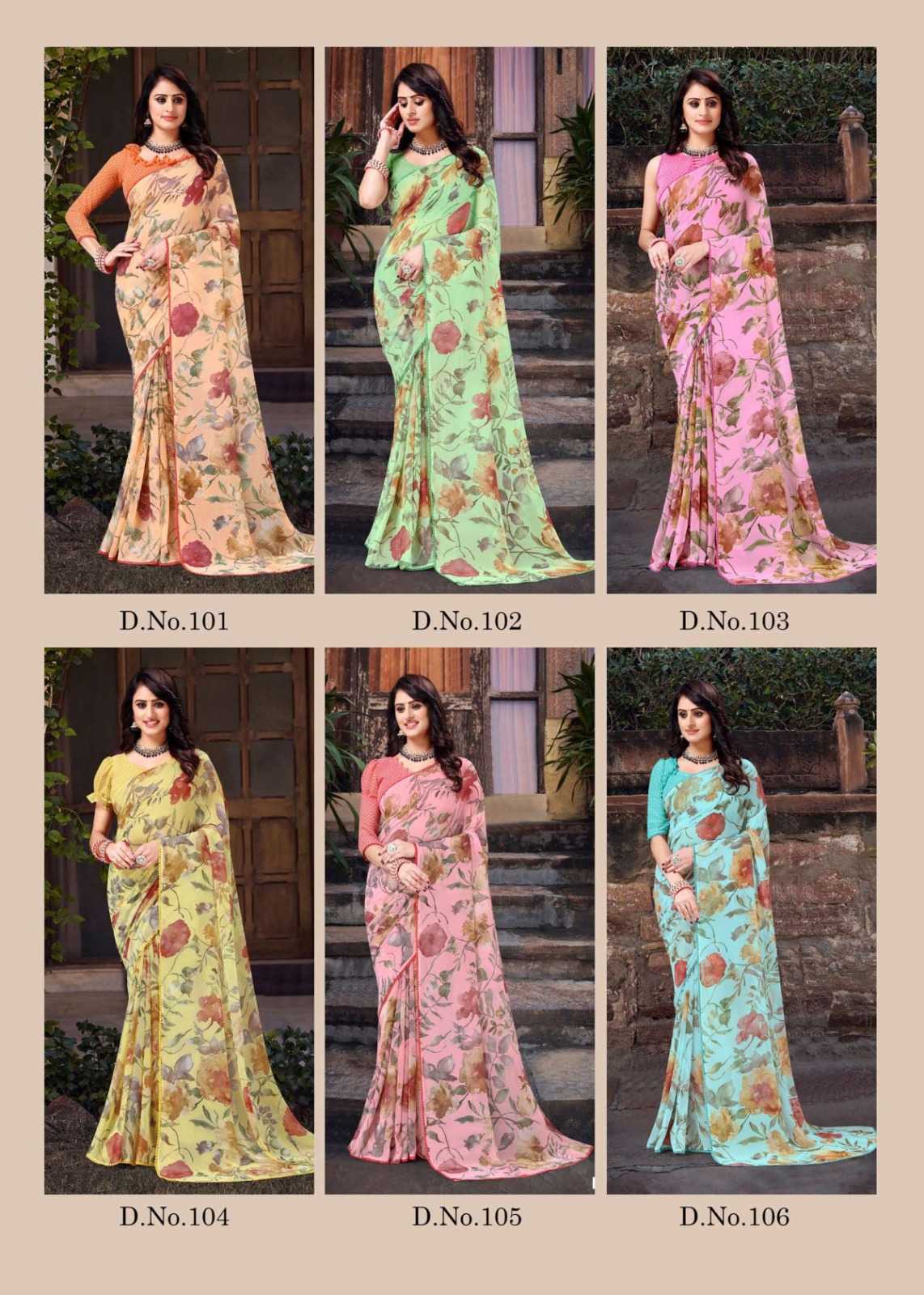 sanjana designer saymore casual weightless sarees catalog