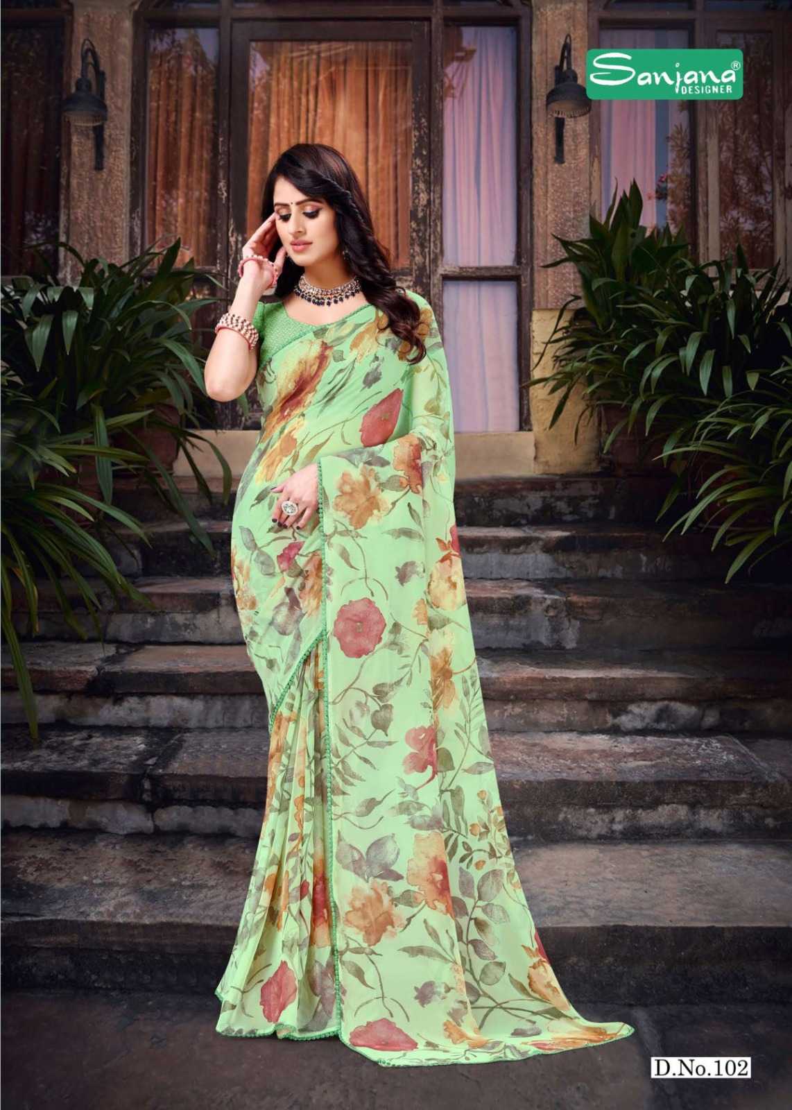 sanjana designer saymore casual weightless sarees catalog