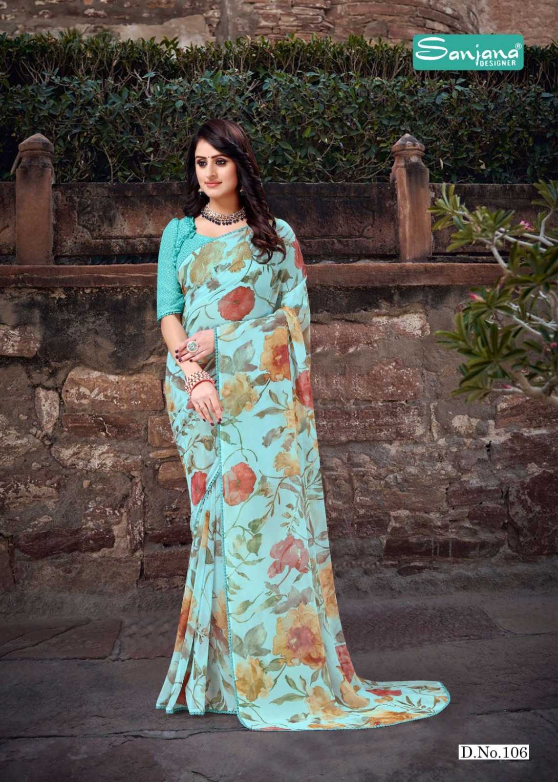 sanjana designer saymore casual weightless sarees catalog