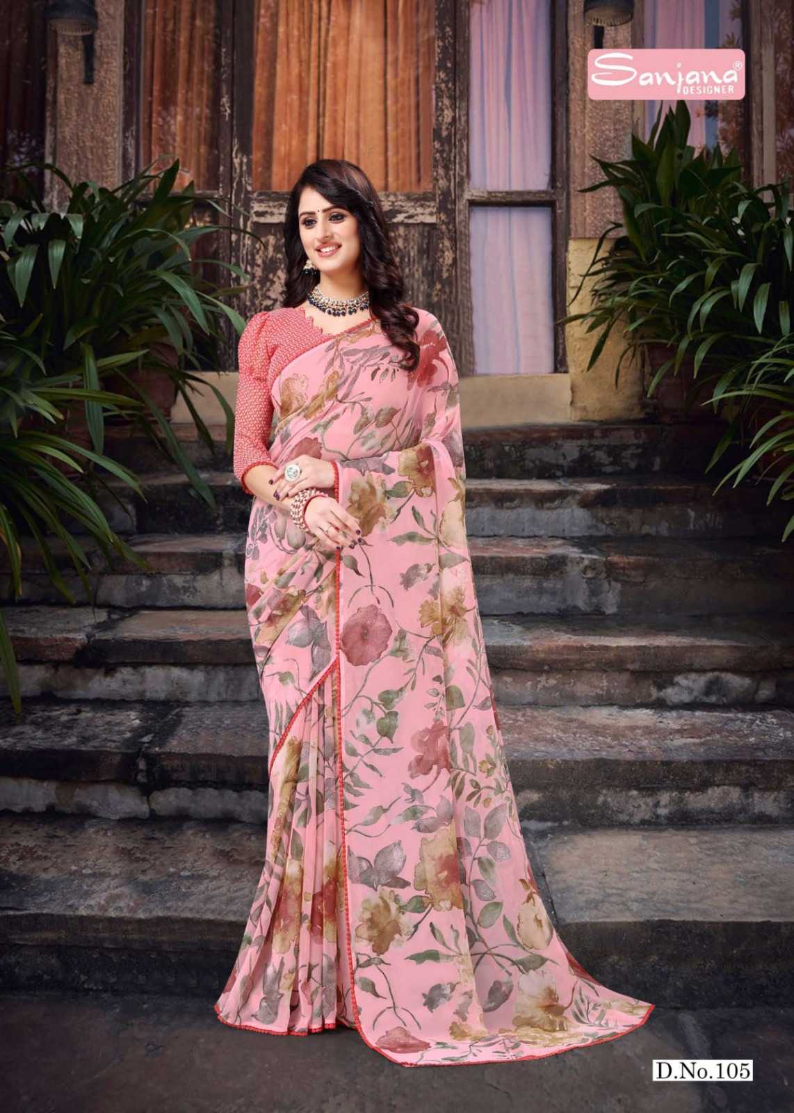 sanjana designer saymore casual weightless sarees catalog