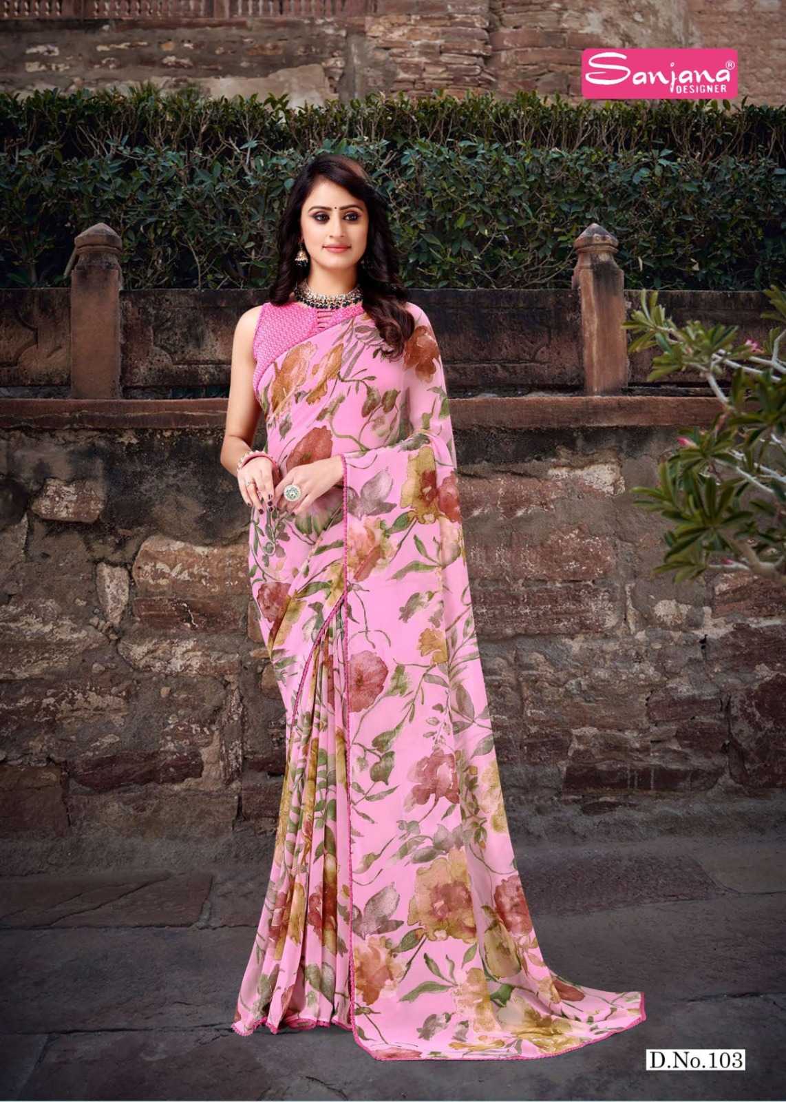 sanjana designer saymore casual weightless sarees catalog