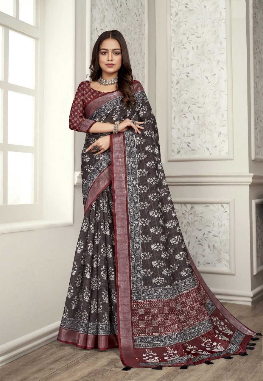 vinamra corazo cotton fancy printed sarees supplier