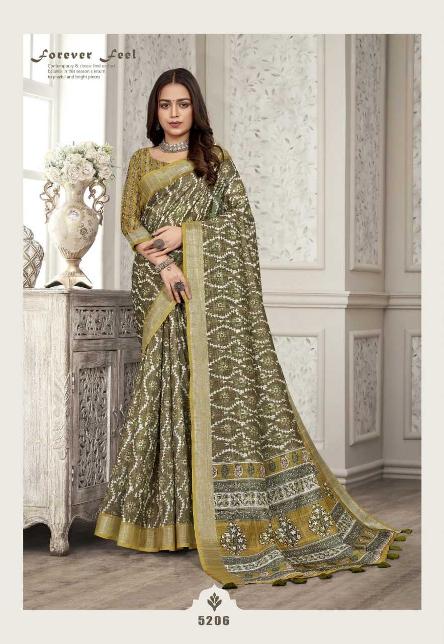 vinamra corazo cotton fancy printed sarees supplier