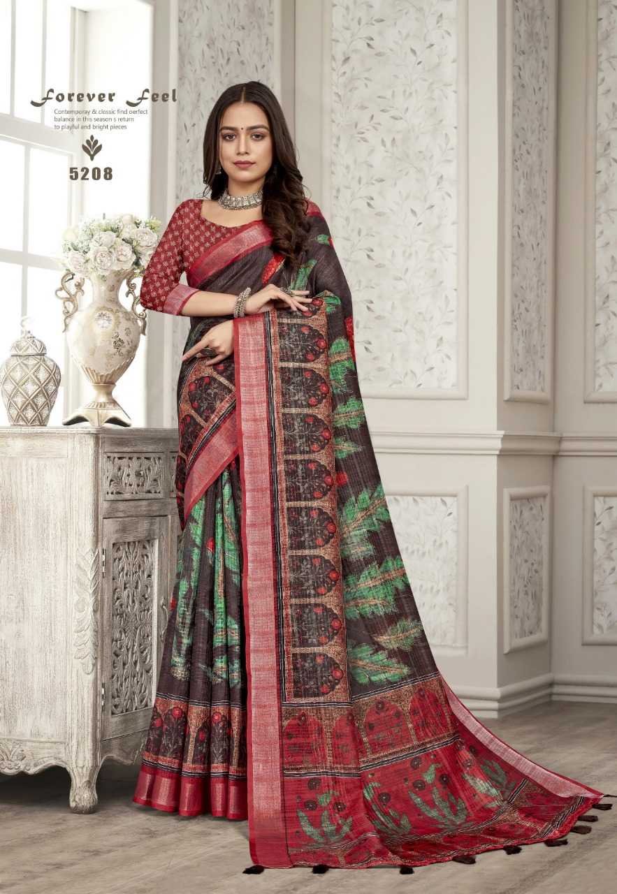 vinamra corazo cotton fancy printed sarees supplier