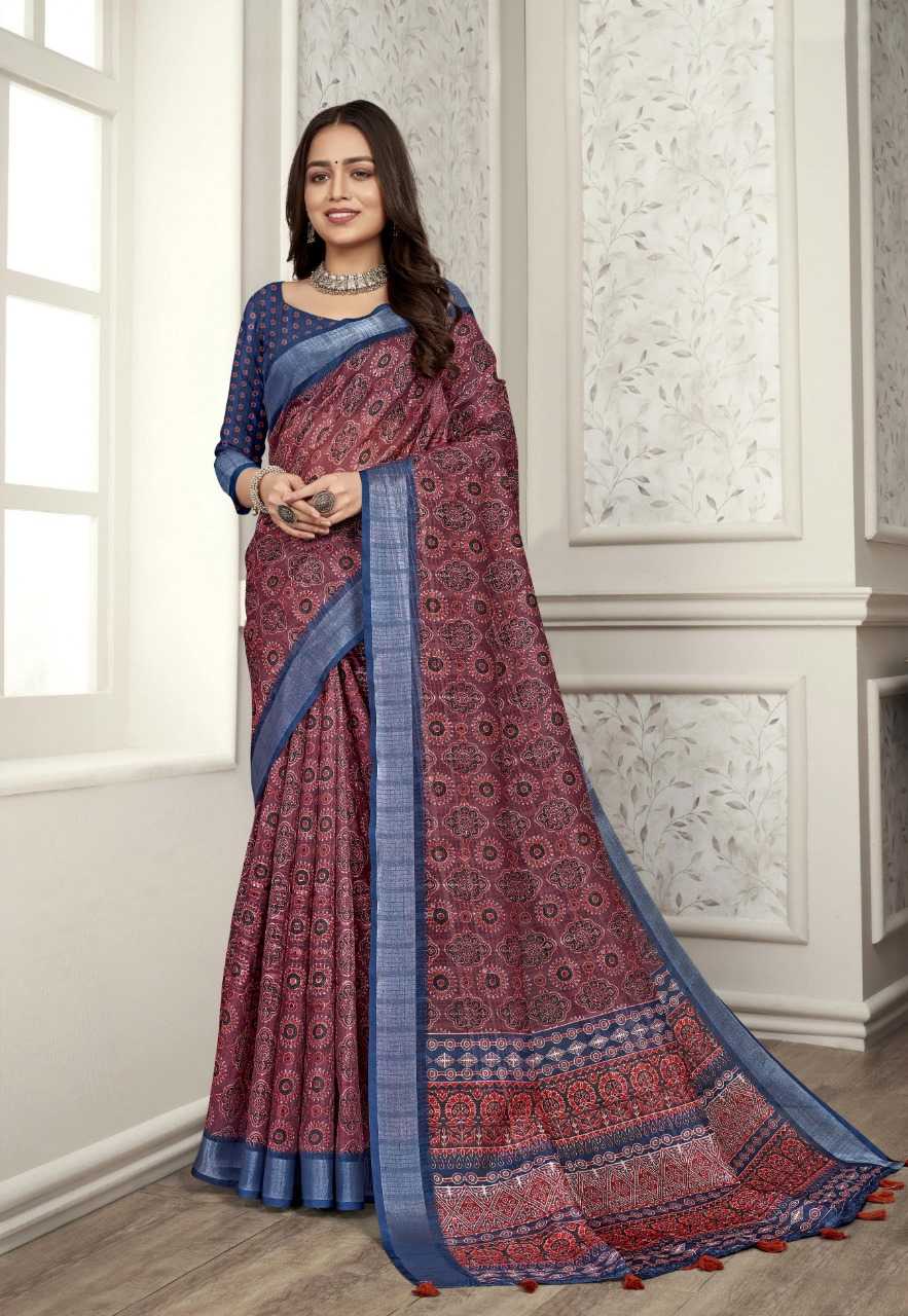 vinamra corazo cotton fancy printed sarees supplier