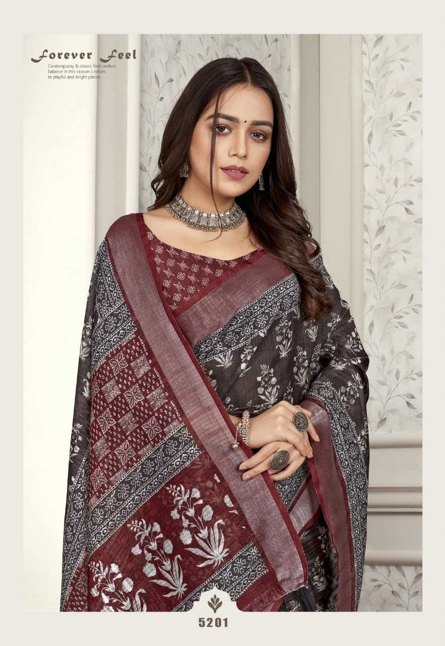 vinamra corazo cotton fancy printed sarees supplier