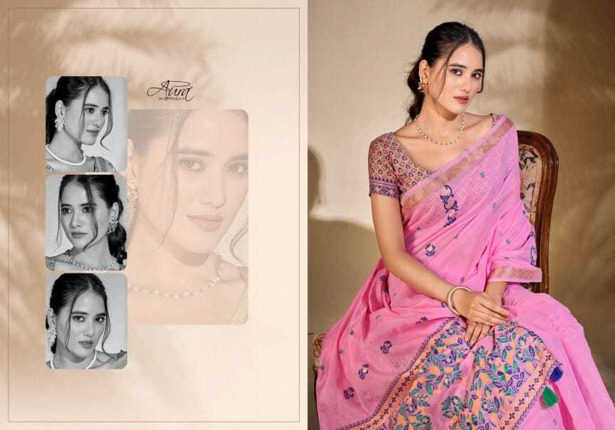 aura parisa cotton style with comfortable sarees catalog 