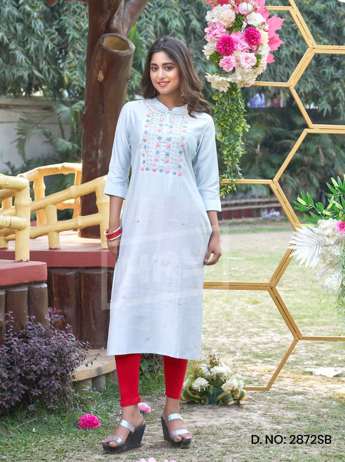hru india bunty and bubli vol 2 designer kantha work stitch kurti catalog
