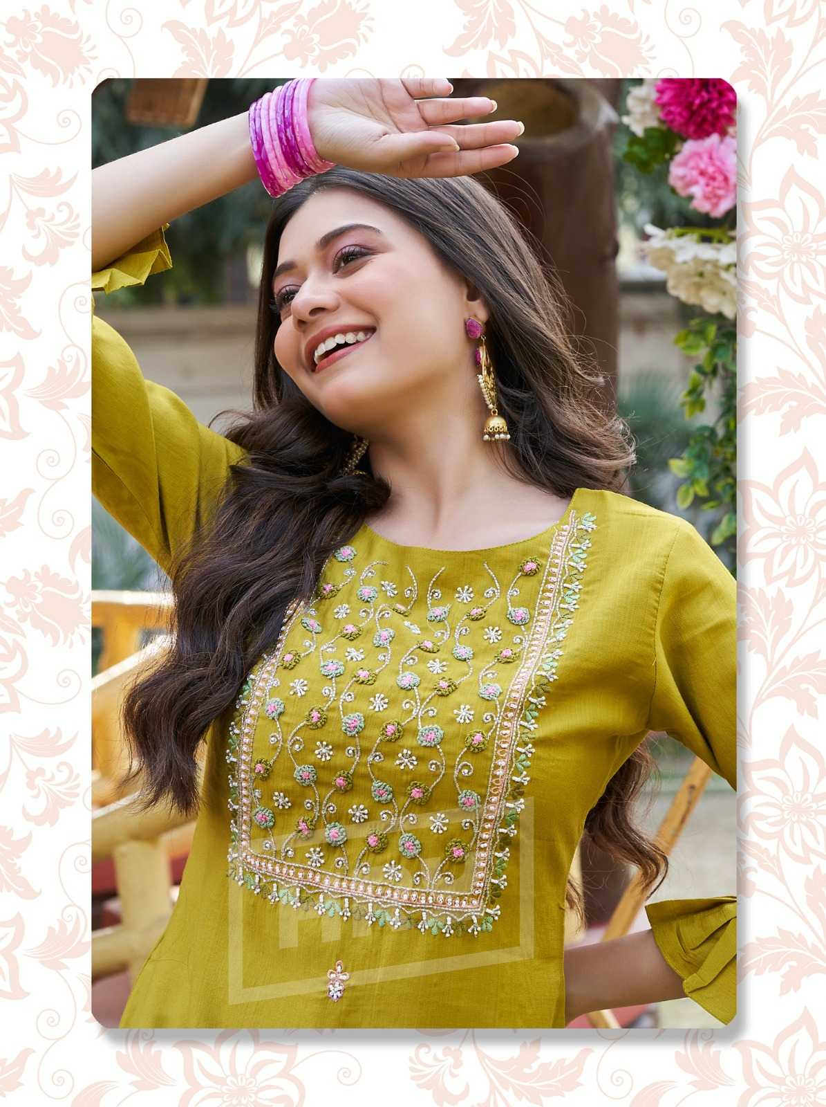 hru india bunty and bubli vol 2 designer kantha work stitch kurti catalog