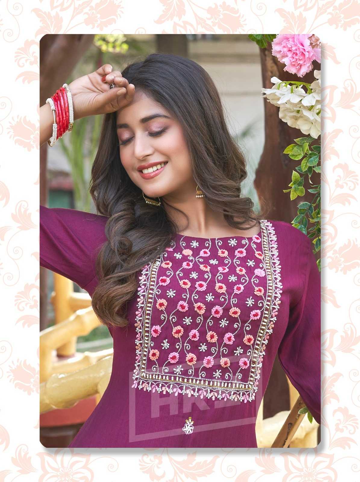 hru india bunty and bubli vol 2 designer kantha work stitch kurti catalog