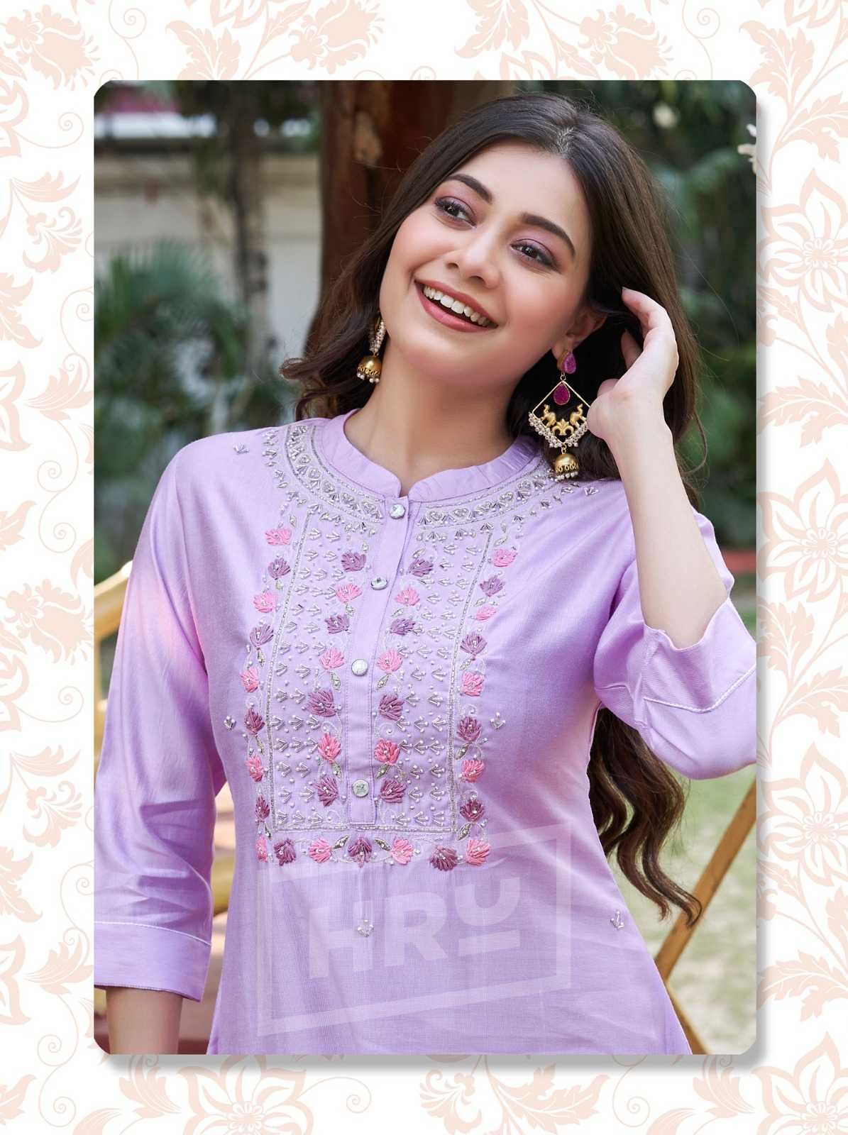 hru india bunty and bubli vol 2 designer kantha work stitch kurti catalog