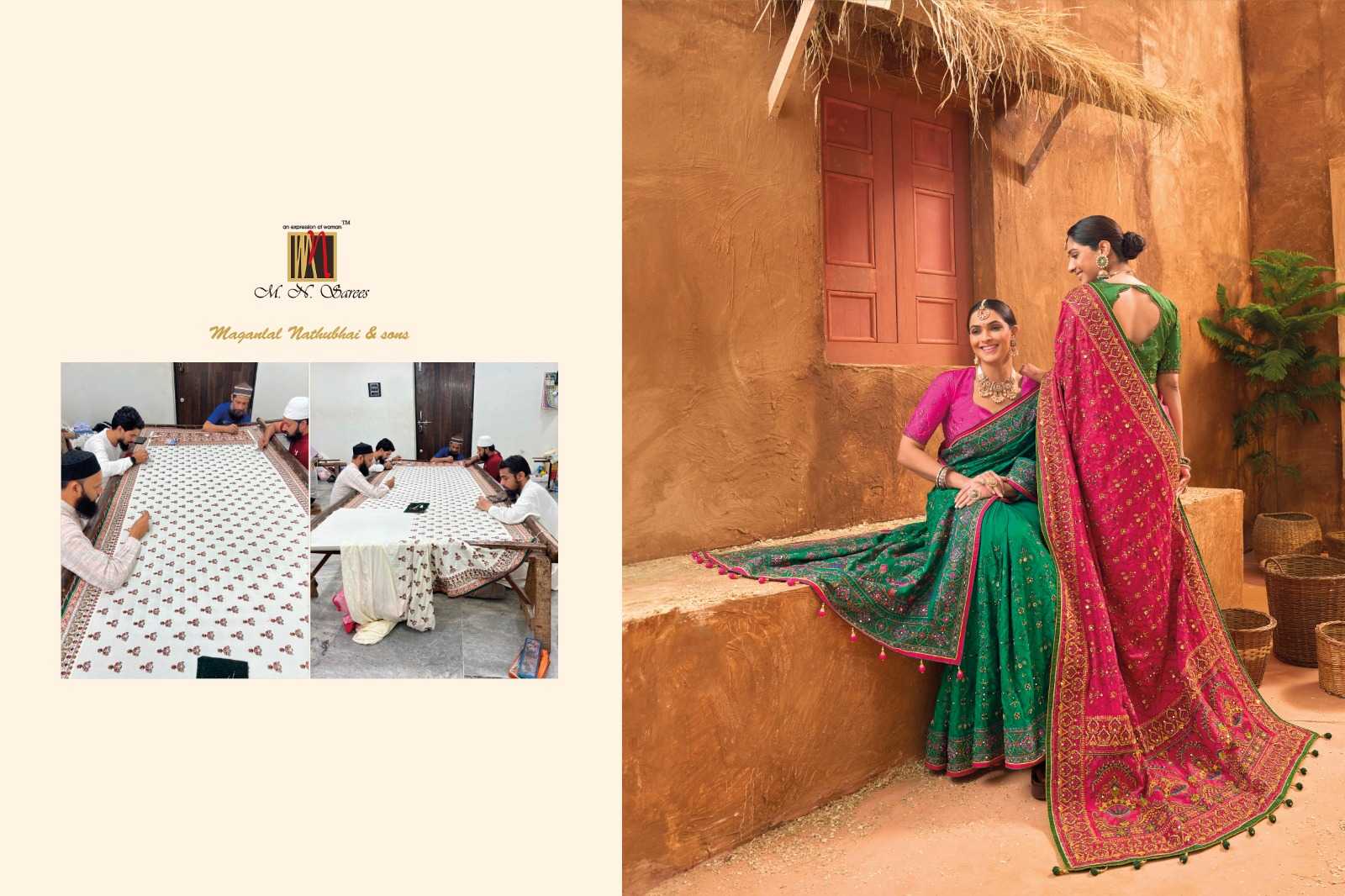 kachhi work vol 5 by mn saree gorgeous hand embroidery work traditional sarees