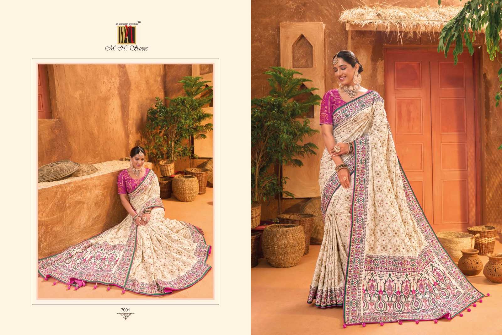 kachhi work vol 5 by mn saree gorgeous hand embroidery work traditional sarees