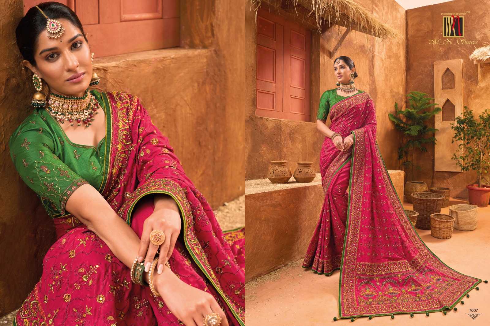 kachhi work vol 5 by mn saree gorgeous hand embroidery work traditional sarees