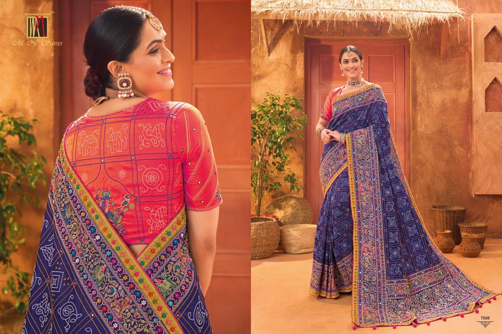 kachhi work vol 5 by mn saree gorgeous hand embroidery work traditional sarees