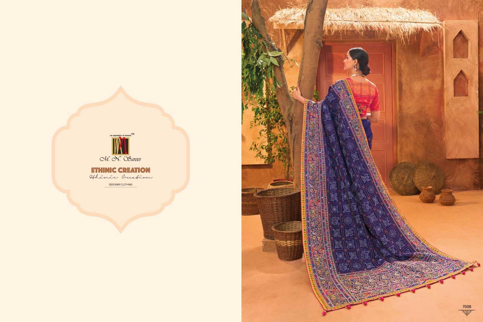 kachhi work vol 5 by mn saree gorgeous hand embroidery work traditional sarees