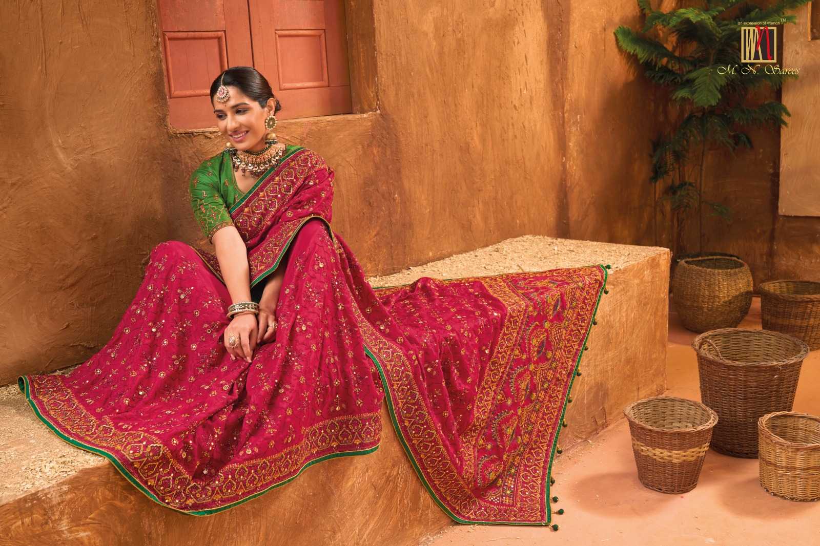 kachhi work vol 5 by mn saree gorgeous hand embroidery work traditional sarees