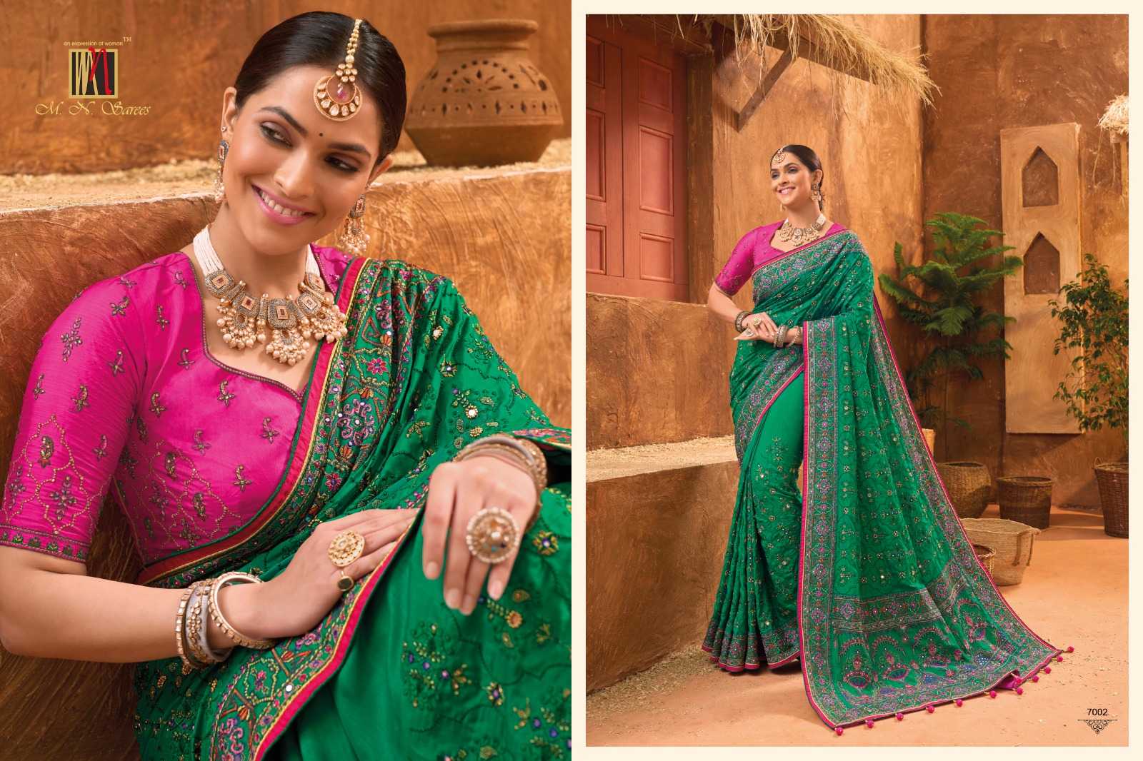 kachhi work vol 5 by mn saree gorgeous hand embroidery work traditional sarees