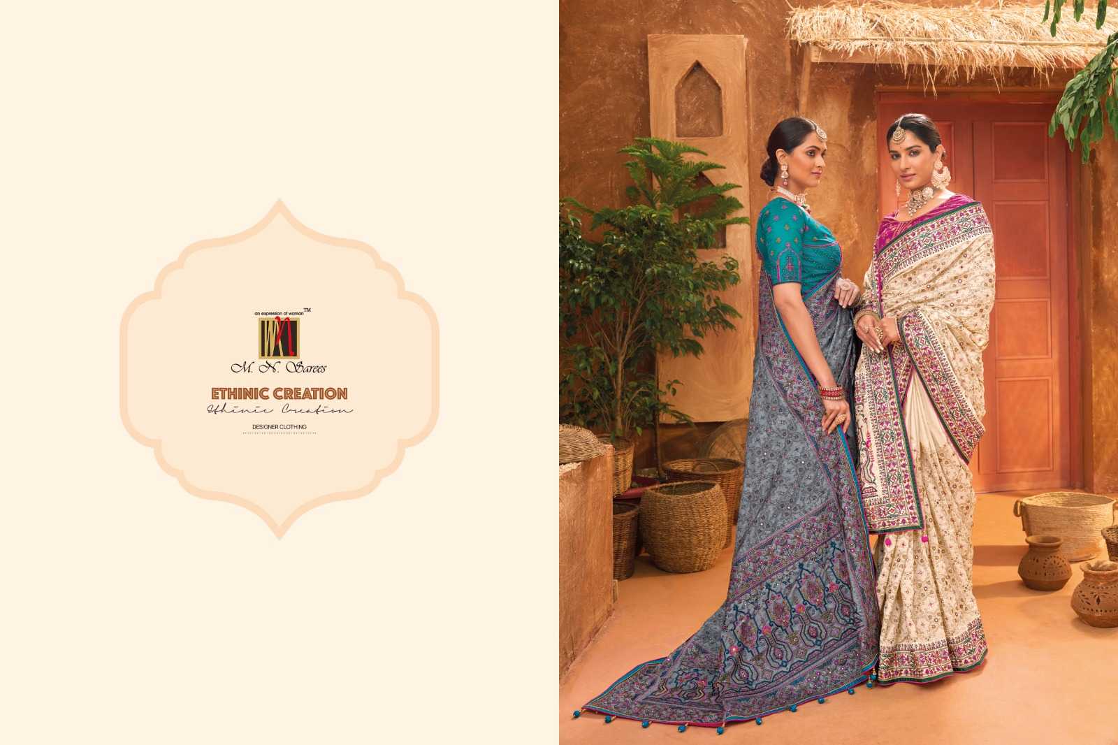 kachhi work vol 5 by mn saree gorgeous hand embroidery work traditional sarees