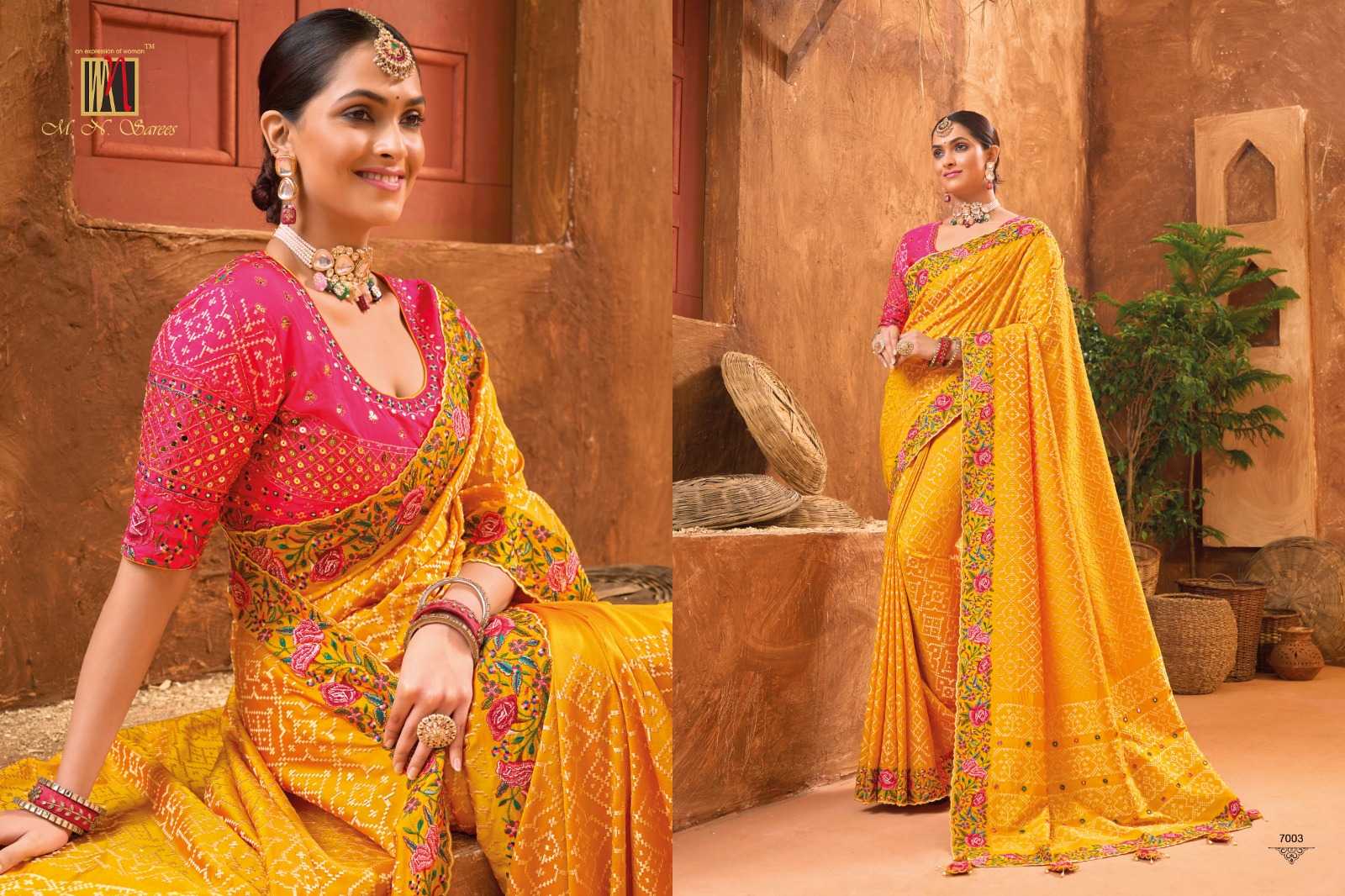 kachhi work vol 5 by mn saree gorgeous hand embroidery work traditional sarees