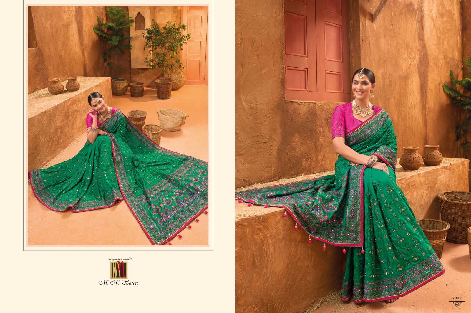 kachhi work vol 5 by mn saree gorgeous hand embroidery work traditional sarees