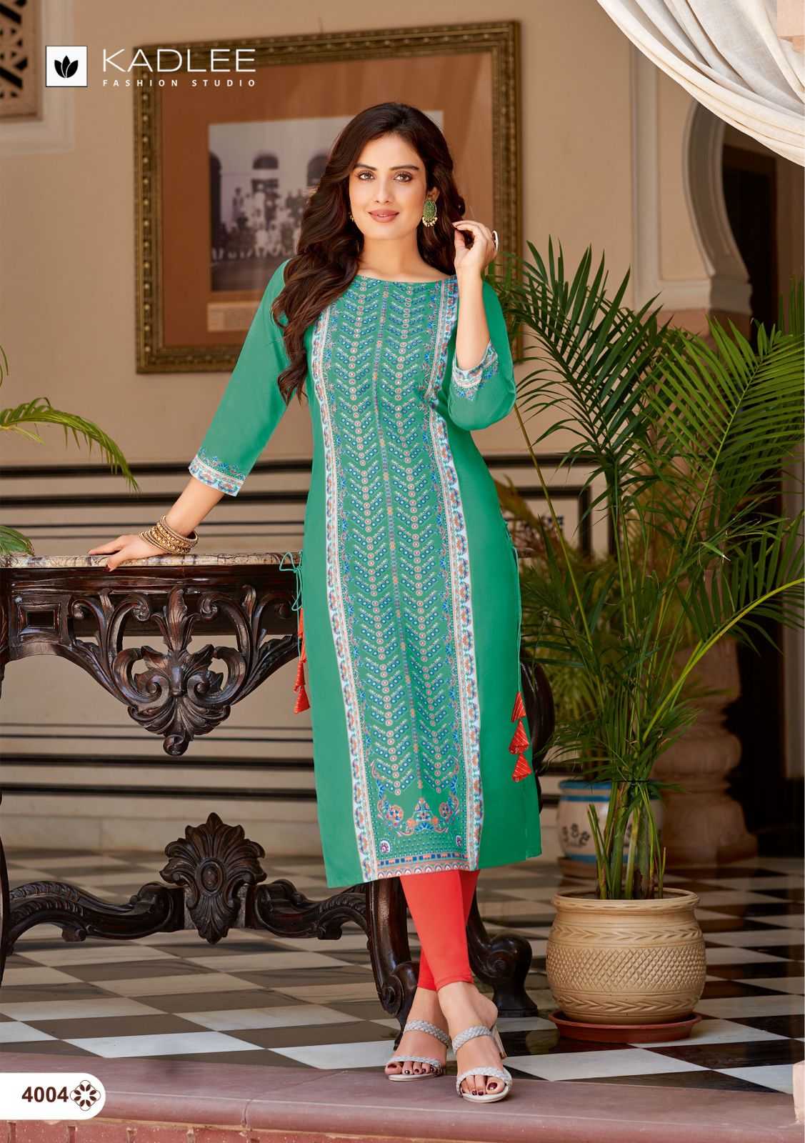 kadlee niharika stitched elegant handwork kurti catalog