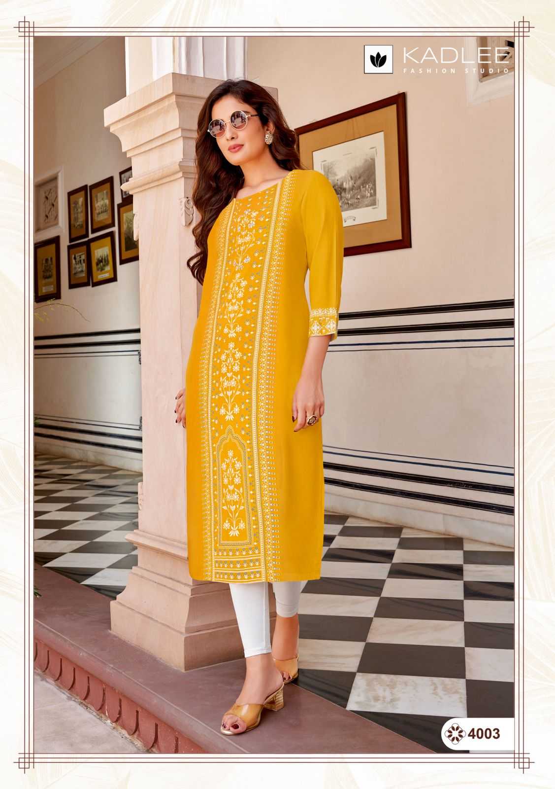 kadlee niharika stitched elegant handwork kurti catalog