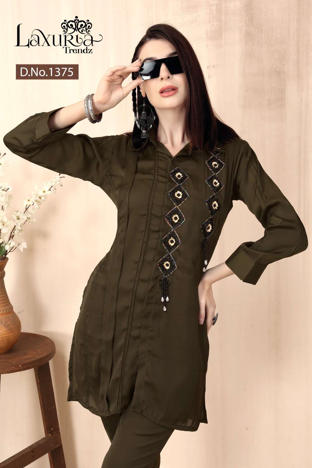 laxuria 1375 readymade pakistani cord set