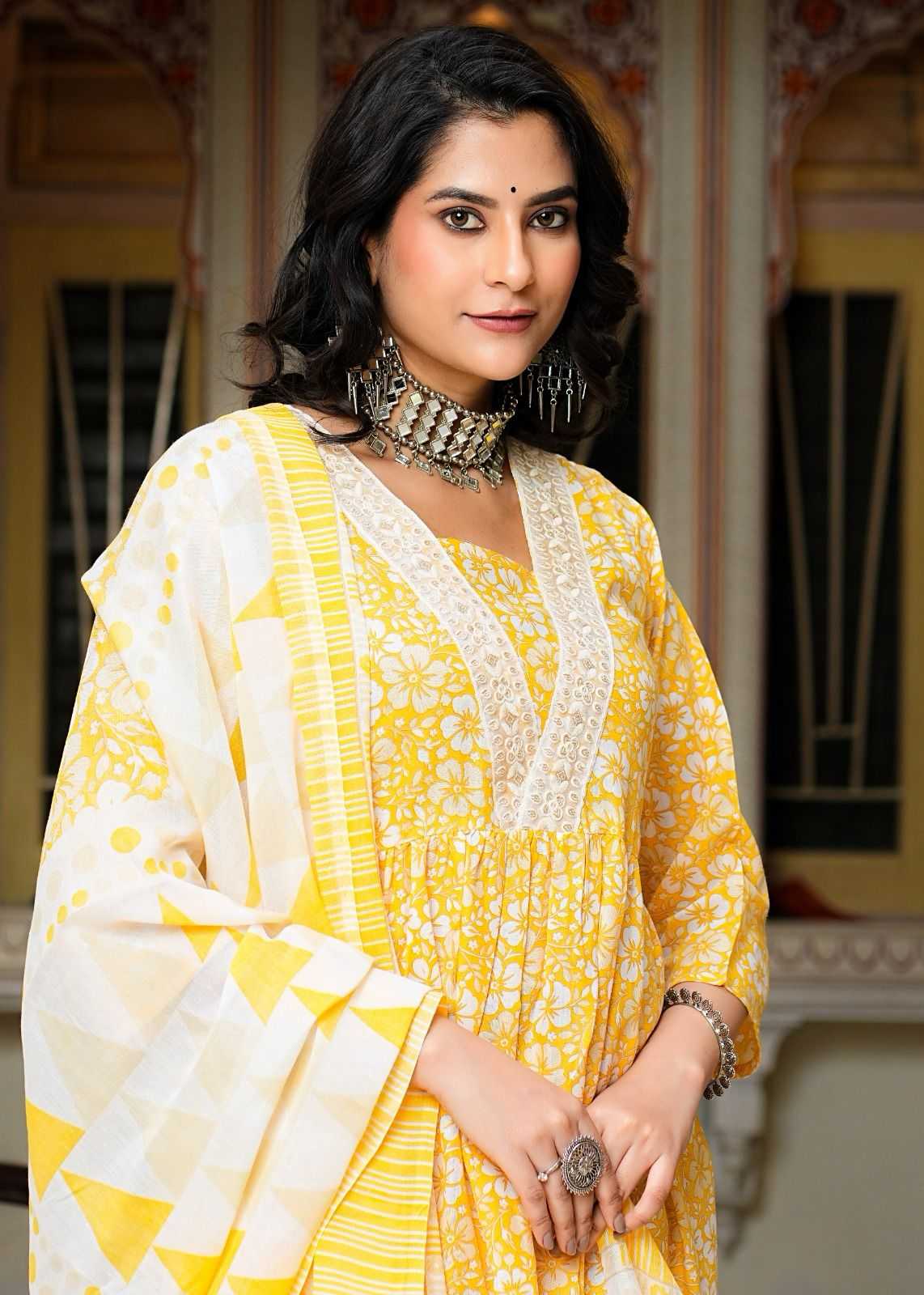 pr heritage nyra 3pcs set work adorable readymade nayra cut salwar suit combo set