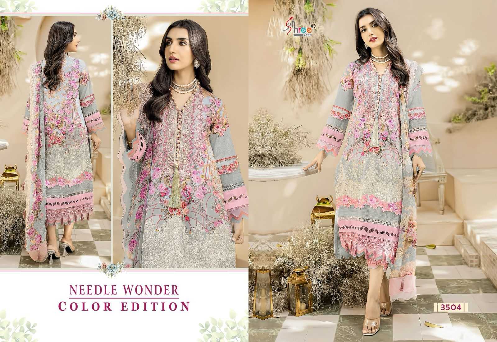 shree fab needle wonder color edition pakistani printed unstitch salwar kameez