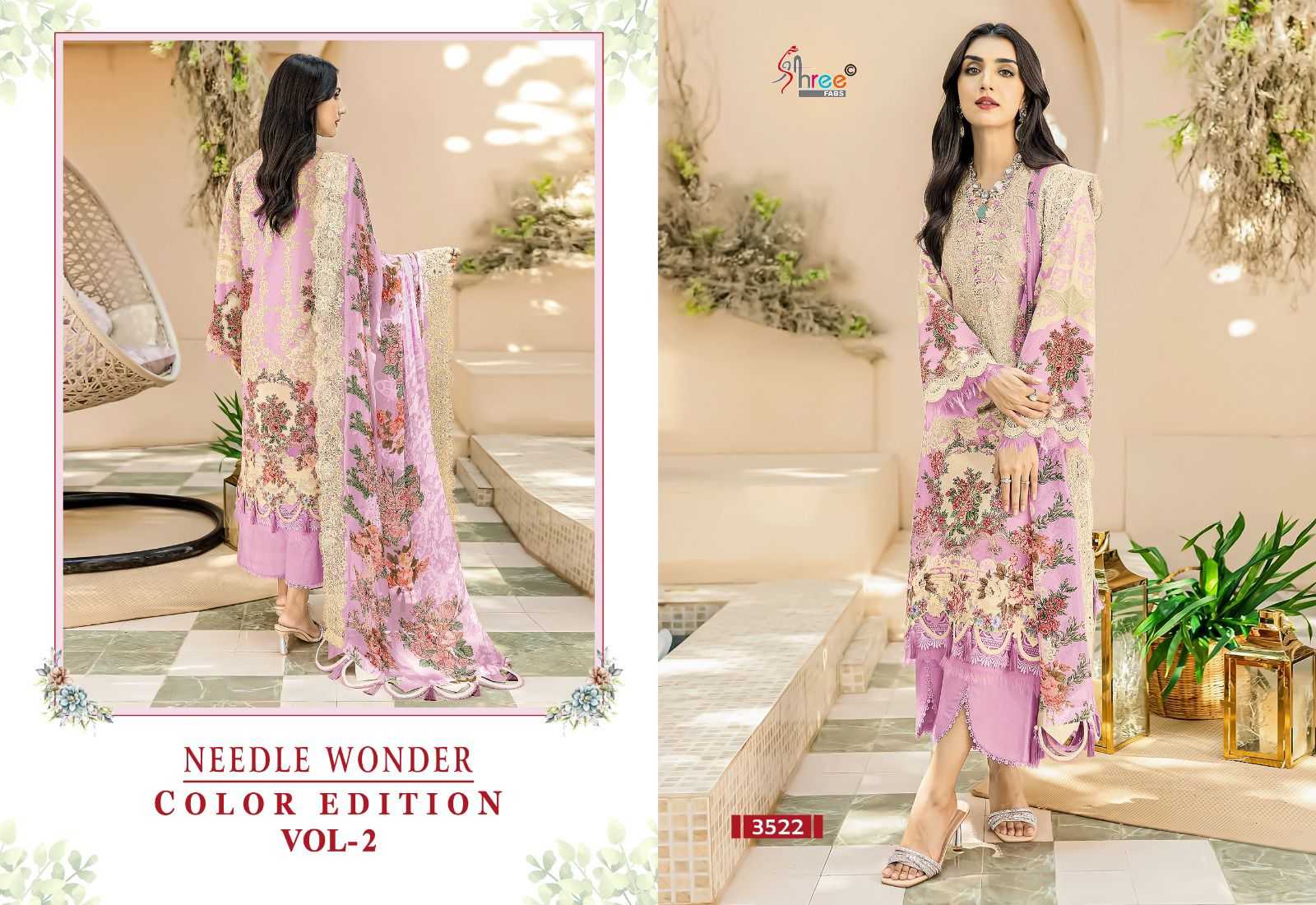 shree fab needle wonder color edition vol 2 beautiful pakistani dress material