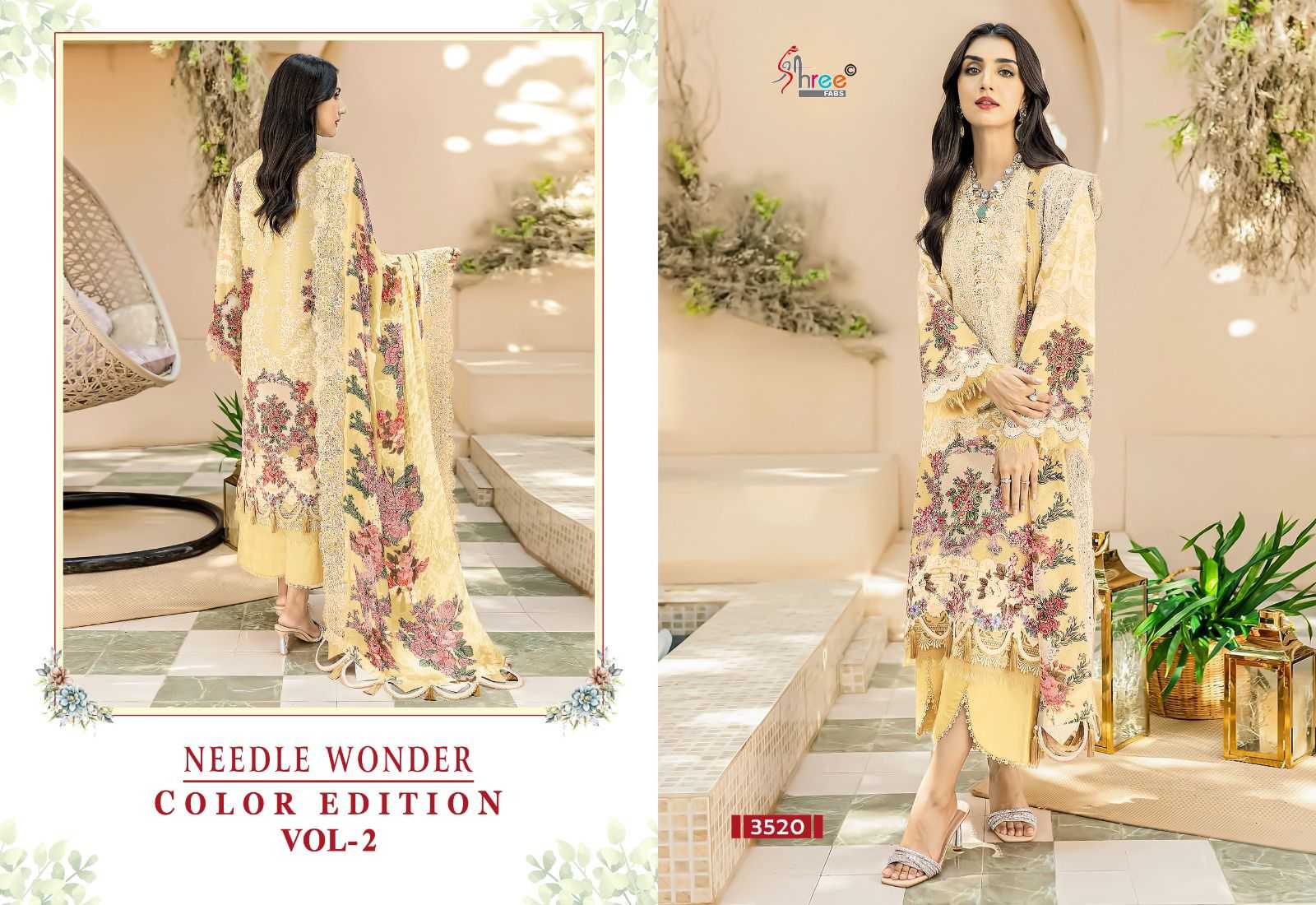 shree fab needle wonder color edition vol 2 beautiful pakistani dress material