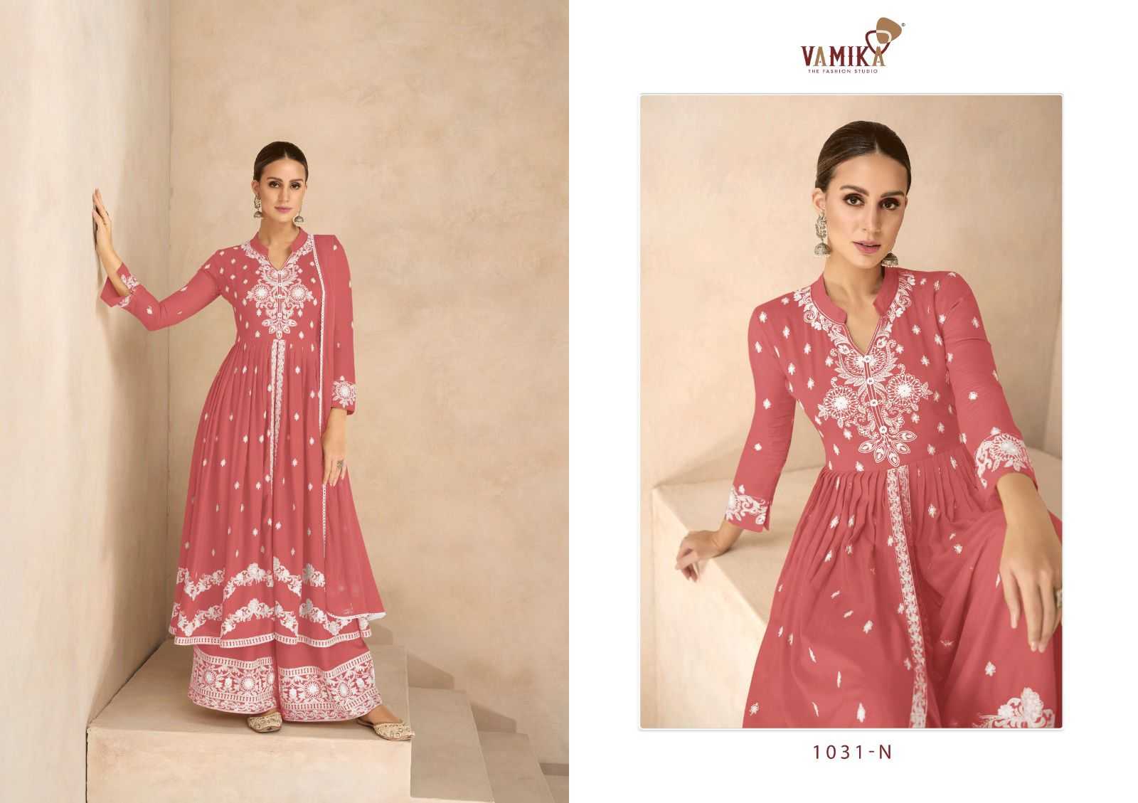 vamika lakhnavi vol 6 hit list beautiful work plazo style salwar kameez