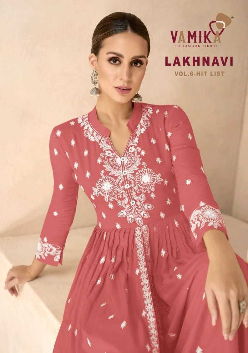 vamika lakhnavi vol 6 hit list beautiful work plazo style salwar kameez