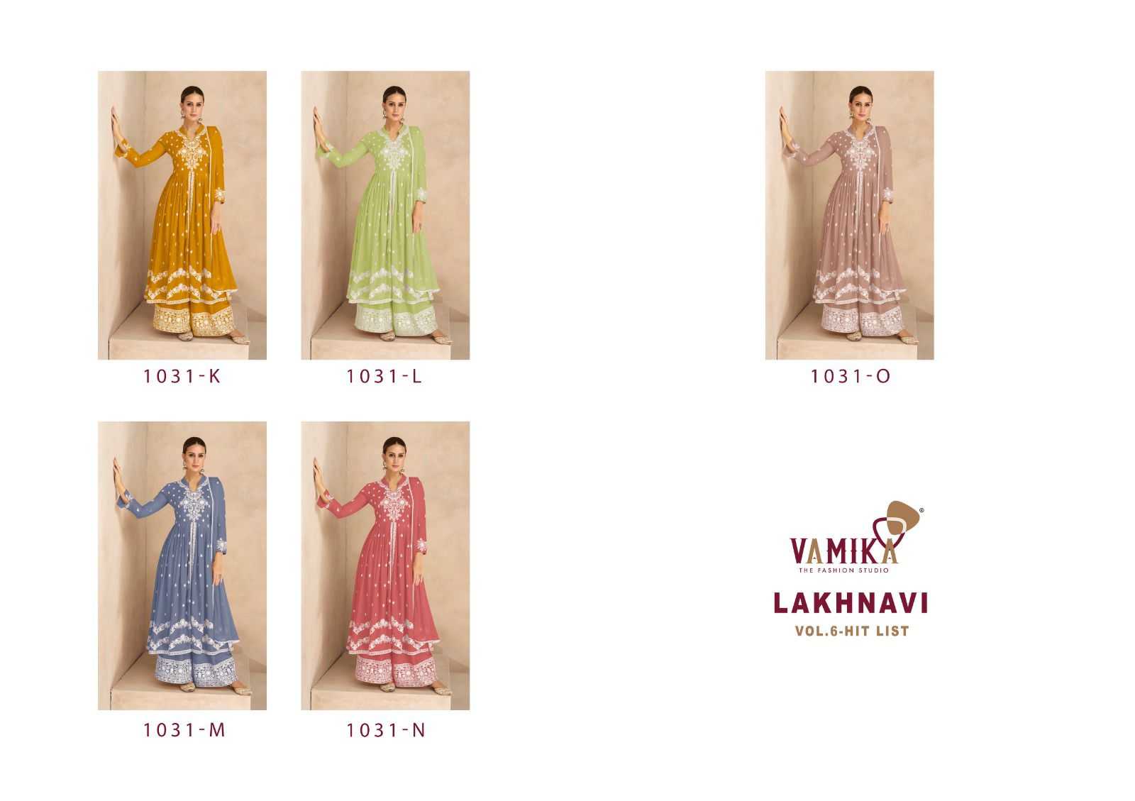 vamika lakhnavi vol 6 hit list beautiful work plazo style salwar kameez