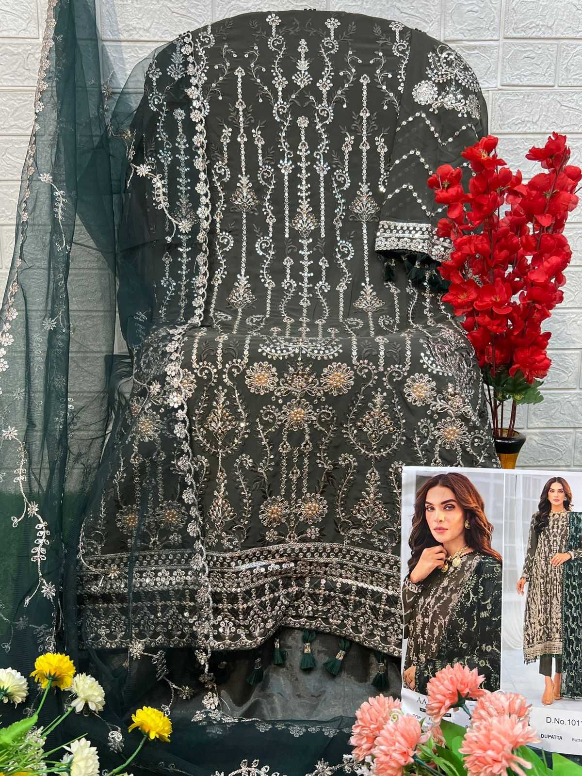 zaha aaeesha vol 2 10116 ijkl hits colors pakistani latest embroidery work unstitch suit 