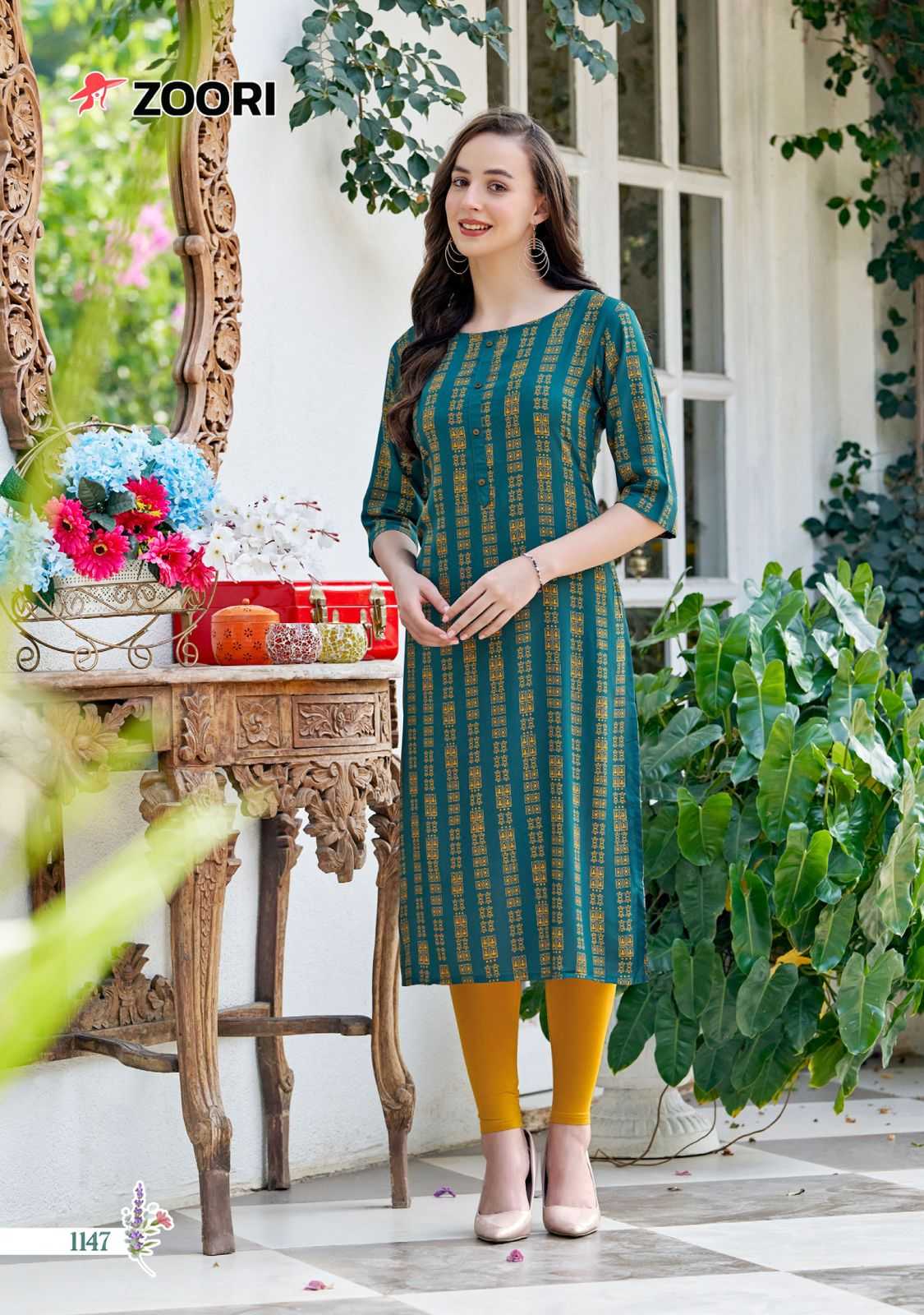 zoori akshara vol 25 readymade simple ladies kurti catalog