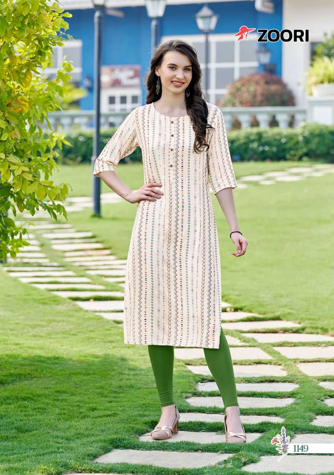 zoori akshara vol 25 readymade simple ladies kurti catalog