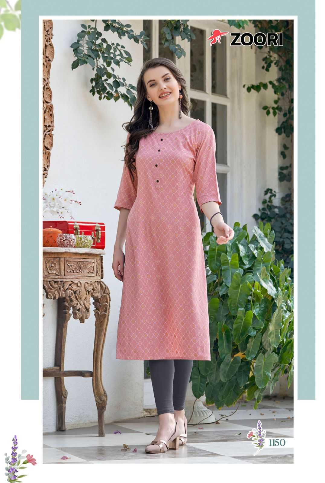 zoori akshara vol 25 readymade simple ladies kurti catalog