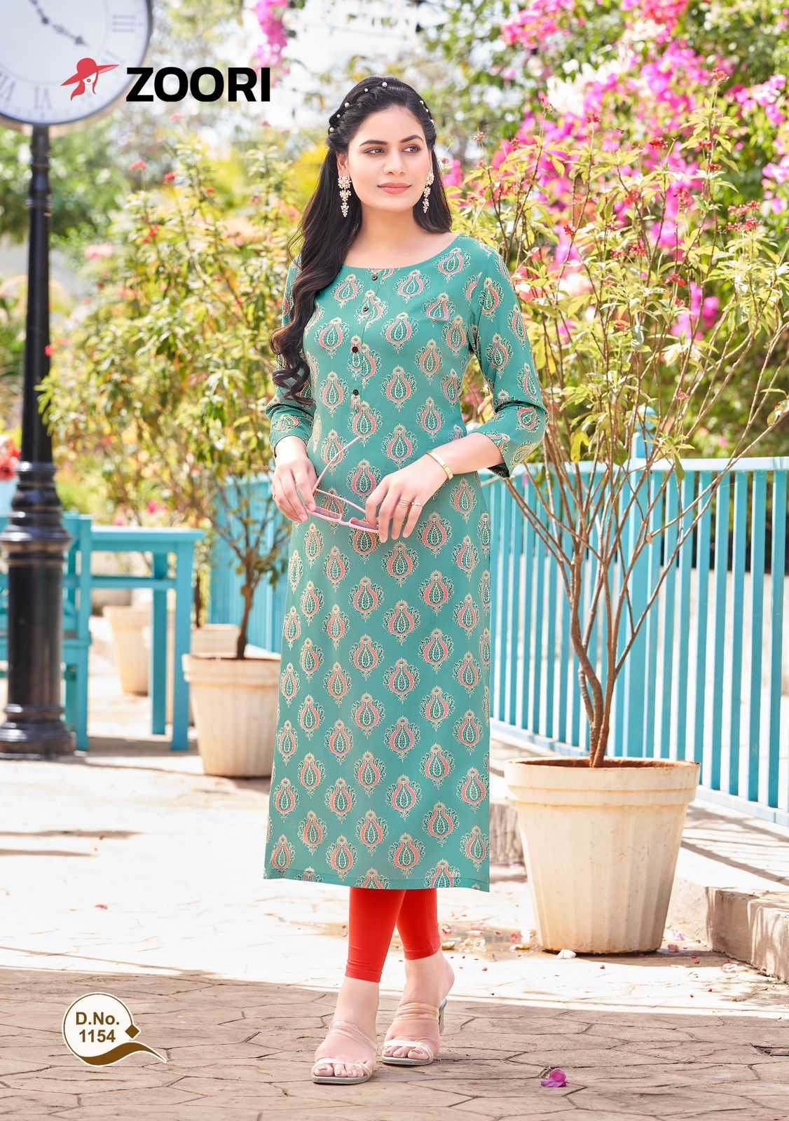 zoori akshara vol 26 stitched fancy rayon straight kurti catalog
