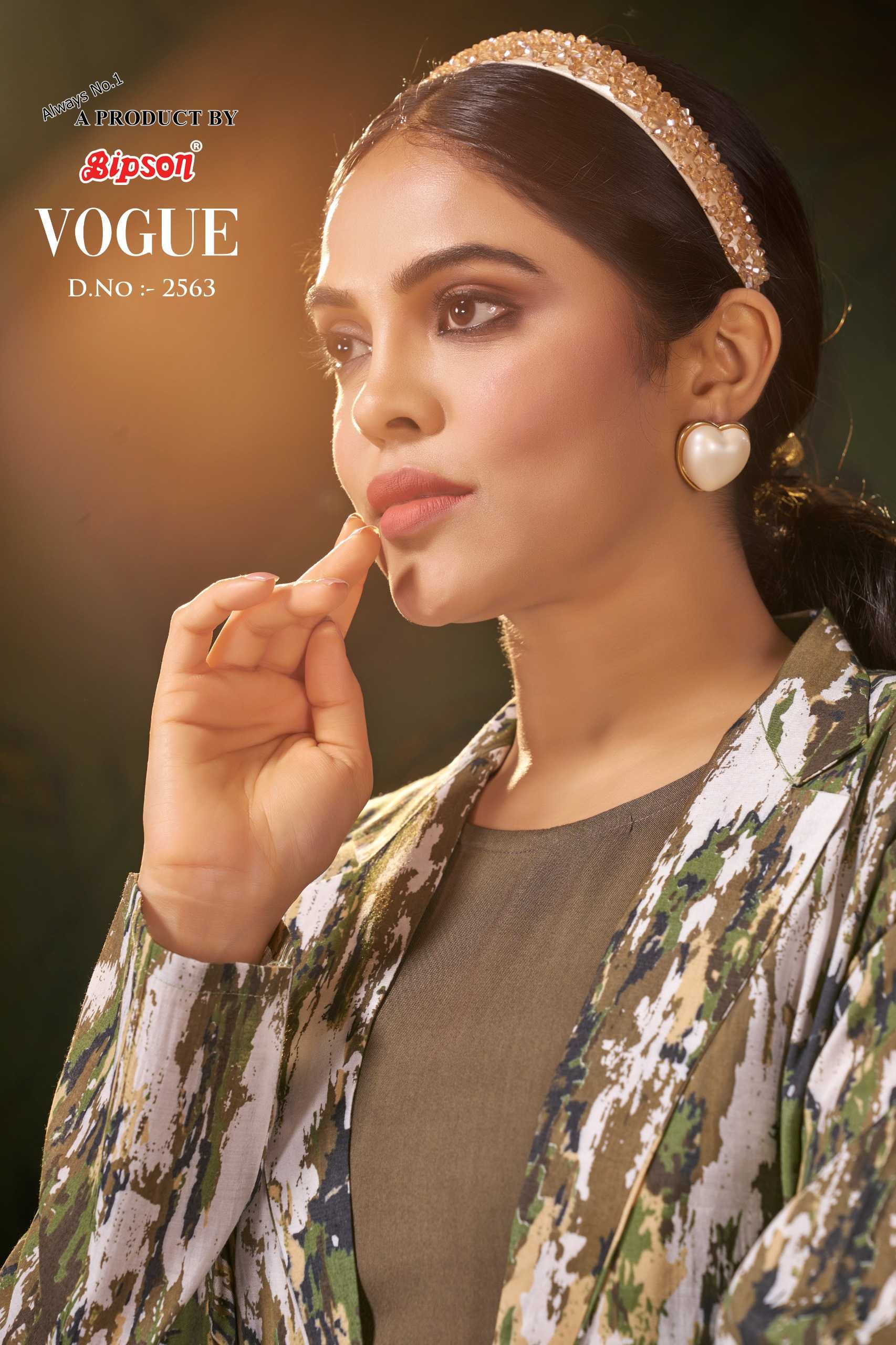 bipson vogue 2563 foil print latest wear readymade cordset collection