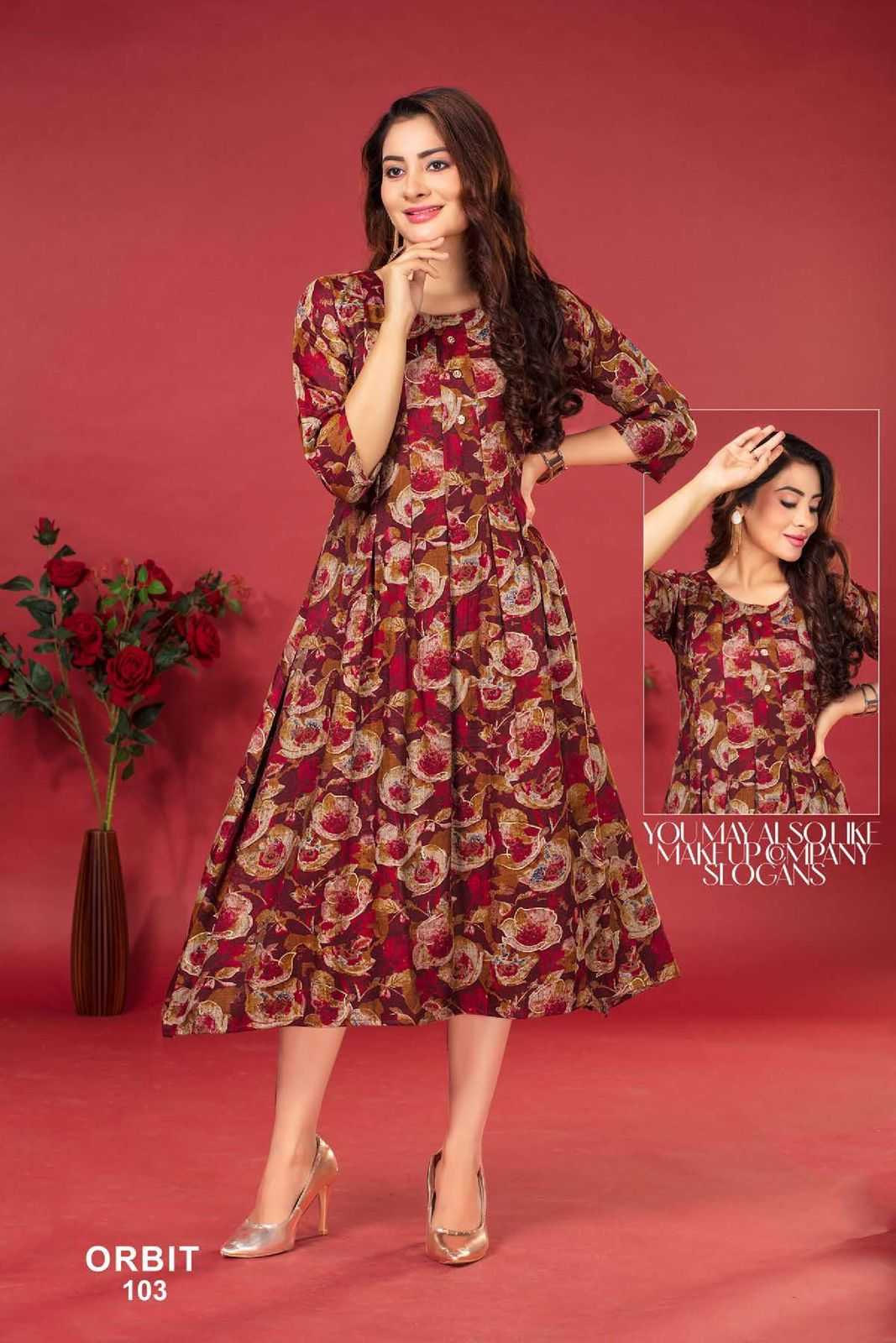 FASHION TALK ORBIT VOL.1 Heavy Capsule Foil Print KURTI CATALOG WHOLESALER BEST RATE