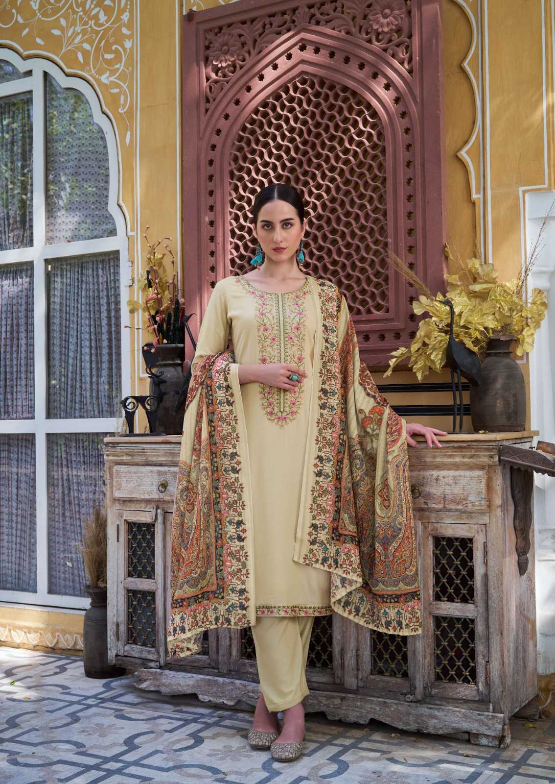 hermitage begum vol 2 festival look pure viscouse rayon salwar kameez readymade