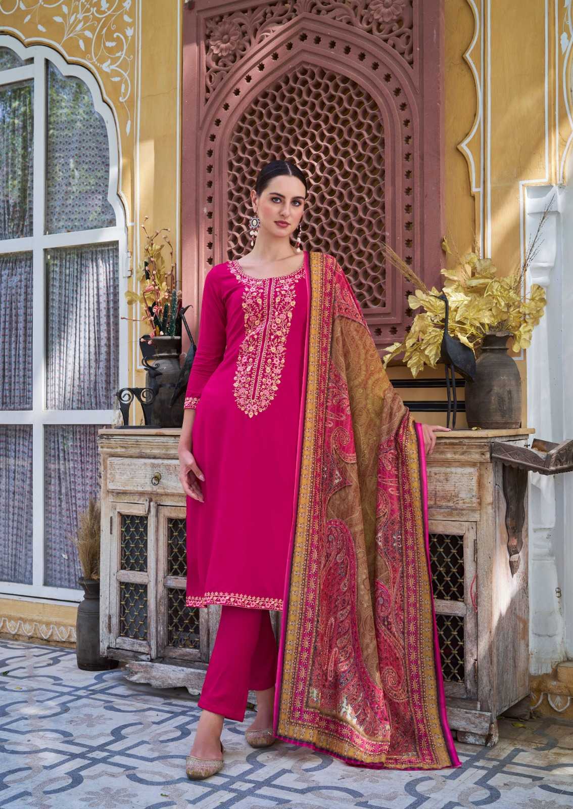 hermitage begum vol 2 festival look pure viscouse rayon salwar kameez readymade